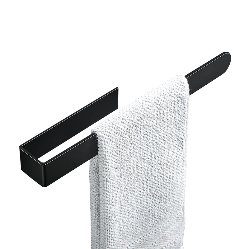 LoungeYard | Modern Towel Ring Bathroom Hardware Set Stainless Steel/Black Bath Hardware Set — product view 4
