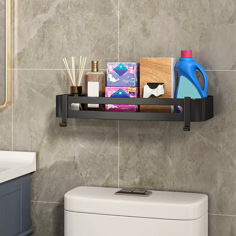 LoungeYard | Modern Bathroom Hardware Set Bathroom Shelf Silver/Black Bathroom Accessories Set — product view 1