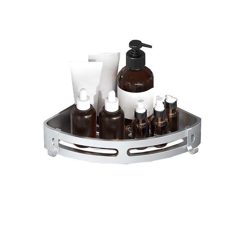 LoungeYard | Modern Bathroom Hardware Set Bathroom Shelf Silver/Black Bathroom Accessories Set — product view 4