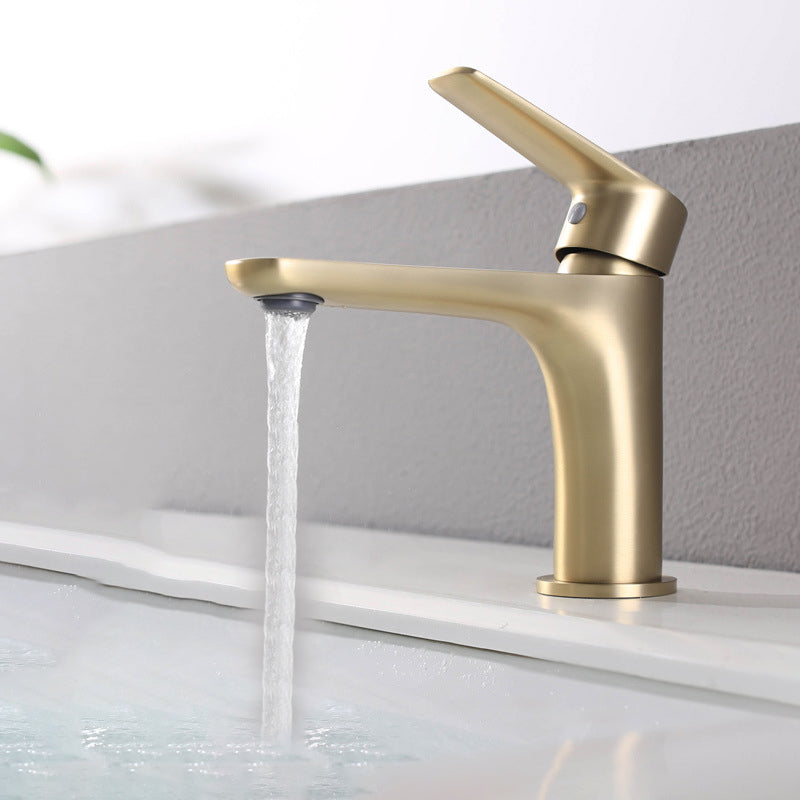 LoungeYard | Light Luxury Basin Faucet with Lever Handle Single Hole Bathroom Faucet — product view 5