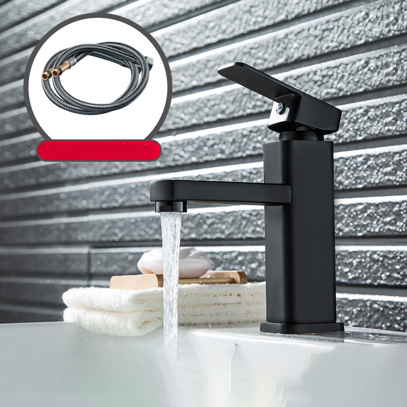 LoungeYard | Cubic Basin Faucet Simple Low Arc Bathroom Faucet with 1 Hole — product view 5