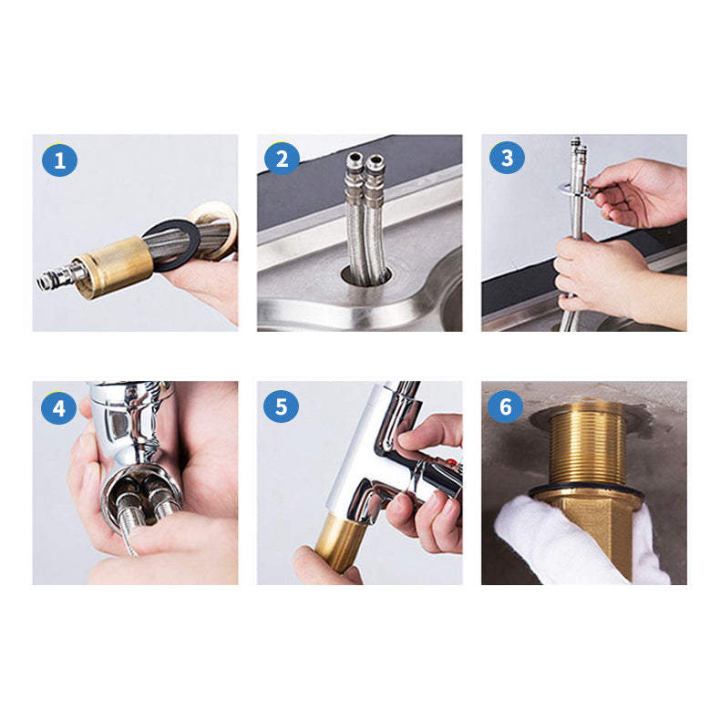 LoungeYard | Single handle faucets Glam Style sink faucets for the bathroom — product view 6