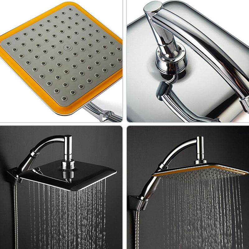 LoungeYard | Modern Square Showerhead Combo Chrome Rainfall Showerhead — product view 4