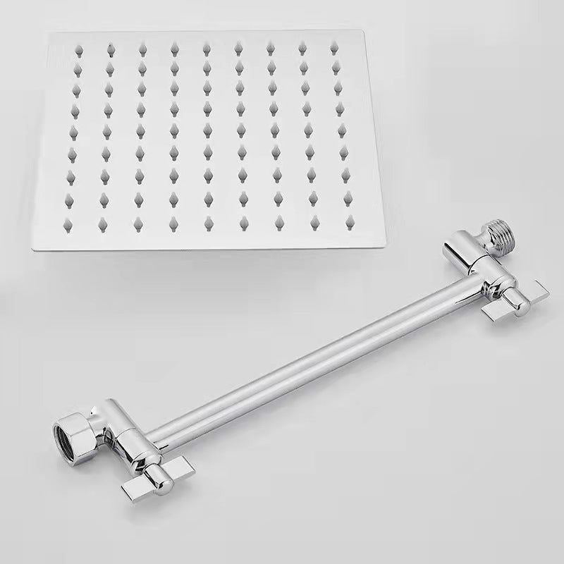LoungeYard | Silver Square Fixed Shower Head Modern Style Wall Mounted Shower Head — product view 1