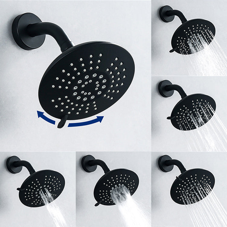 LoungeYard | Round Fixed Shower Head Matte Black 5 Spray Patterns Wall Mounted Shower Head — product view 3