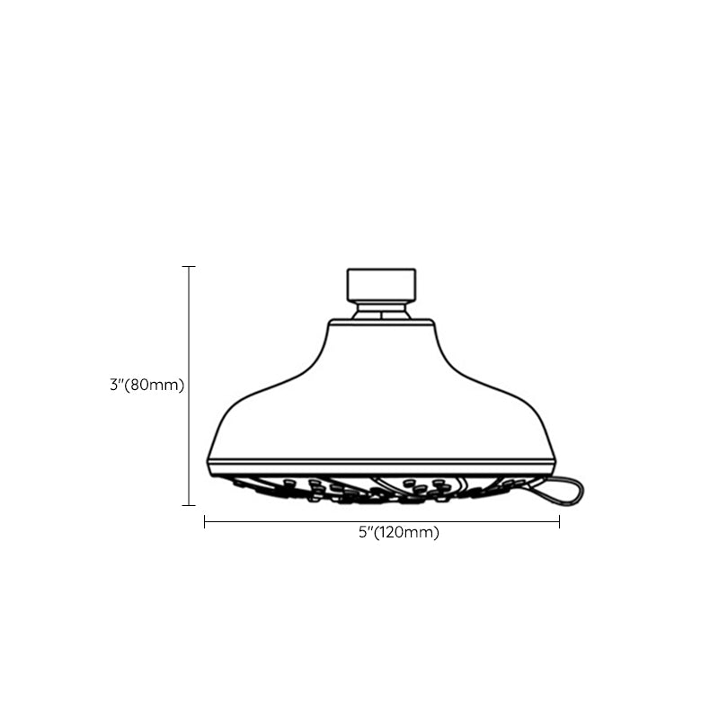 LoungeYard | Round Fixed Shower Head Adjustable Spray Pattern Wall Mounted Shower Head — product view 4