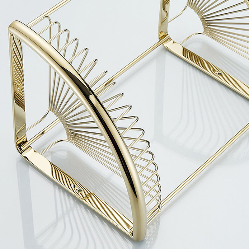 LoungeYard | Traditional Brass Bathroom Accessory Set Bathroom Shelf Bathroom Accessory Set — product view 3
