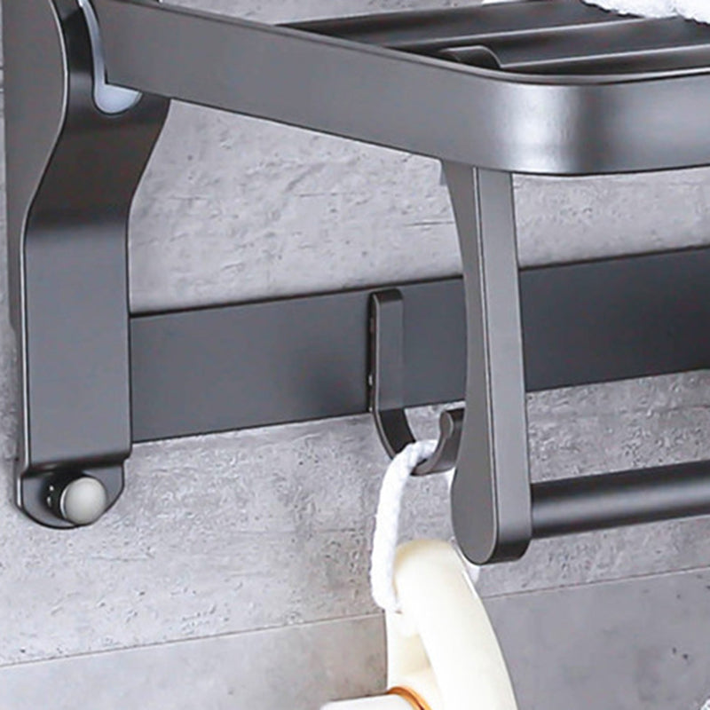LoungeYard | Matt gray bathroom accessory set bathroom shelf/towel holder & paper holder included — product view 7