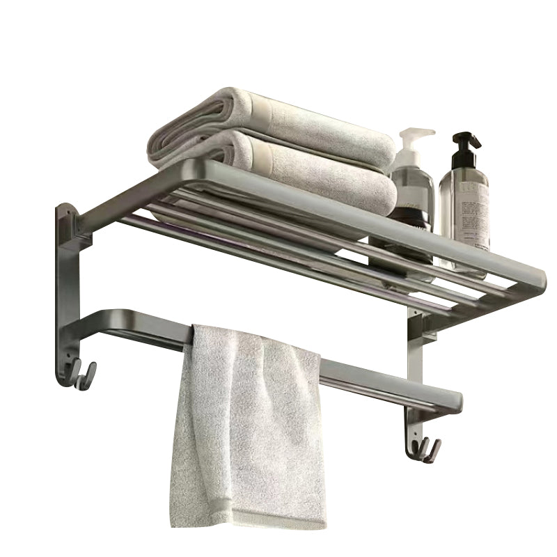LoungeYard | Matt gray bathroom accessory set bathroom shelf/towel holder & paper holder included — product view 2