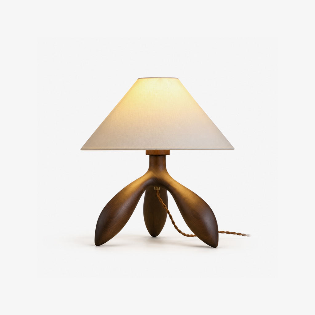 Trefoil Wood Table Lamp — product view 1