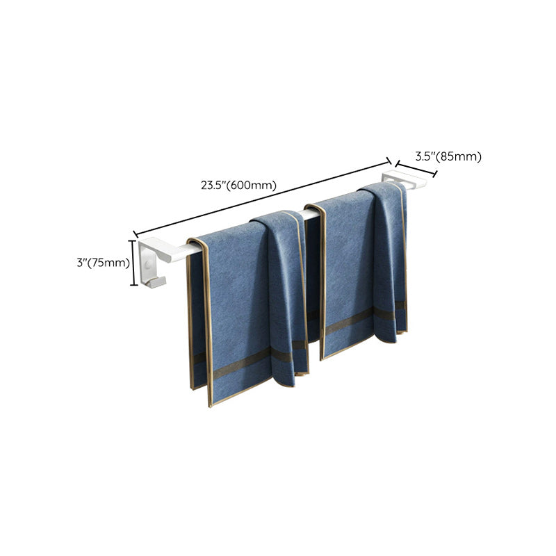LoungeYard | Modern White Bathroom Hardware Set Towel Rack Bath Shelf Bathroom Hardware Set — product view 5