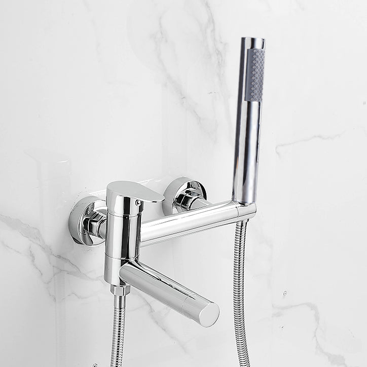 LoungeYard | Contemporary Wall Mounted Bathtub Filler Single Handle Metal Faucet — product view 1