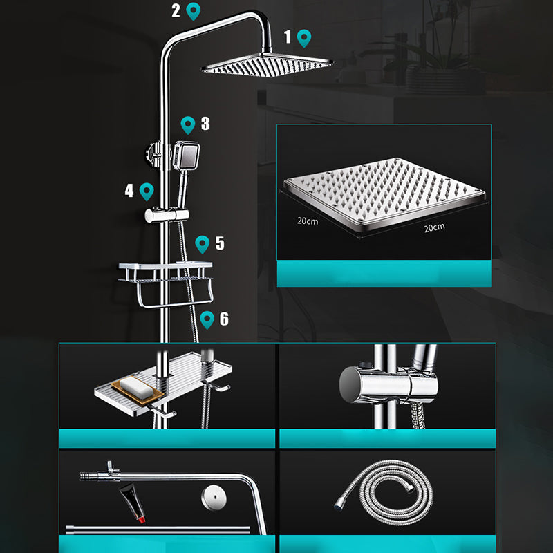 LoungeYard | Contemporary Shower Head Combination Polished Stainless Steel Ceiling Mounted Shower Head — product view 7