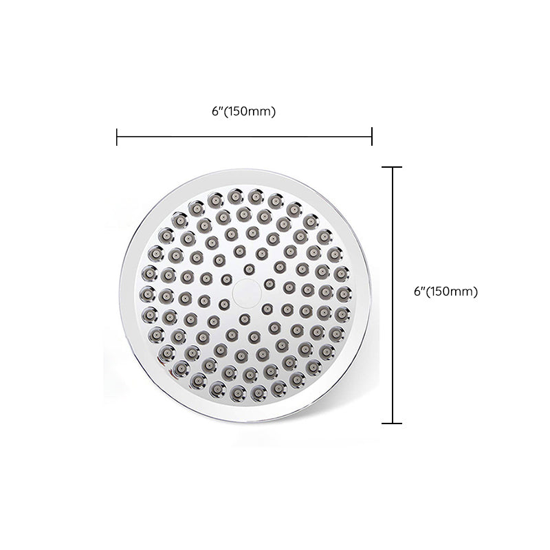 LoungeYard | Contemporary Shower Combination Double Shower Head Chrome Wall Mounted Round Shower Head — product view 5