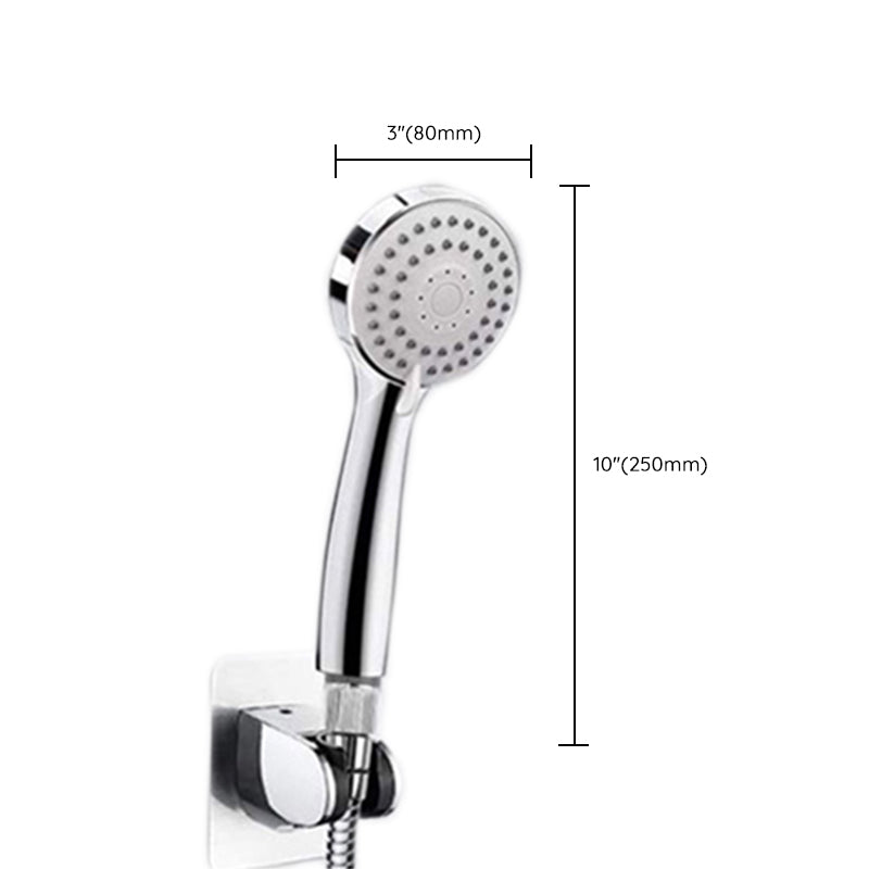 LoungeYard | Contemporary Shower Combination Double Shower Head Chrome Wall Mounted Round Shower Head — product view 4