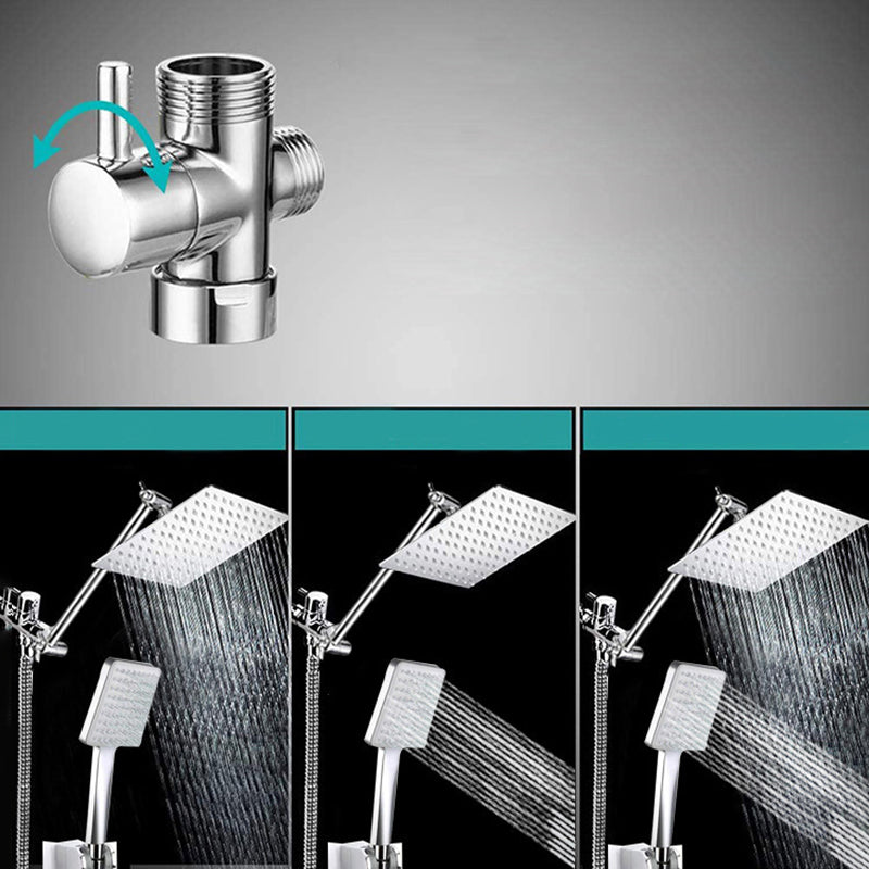 LoungeYard | Contemporary Shower Combination Shower Head with Double Shower Head Ceiling Mounted Square Shower Head — product view 5