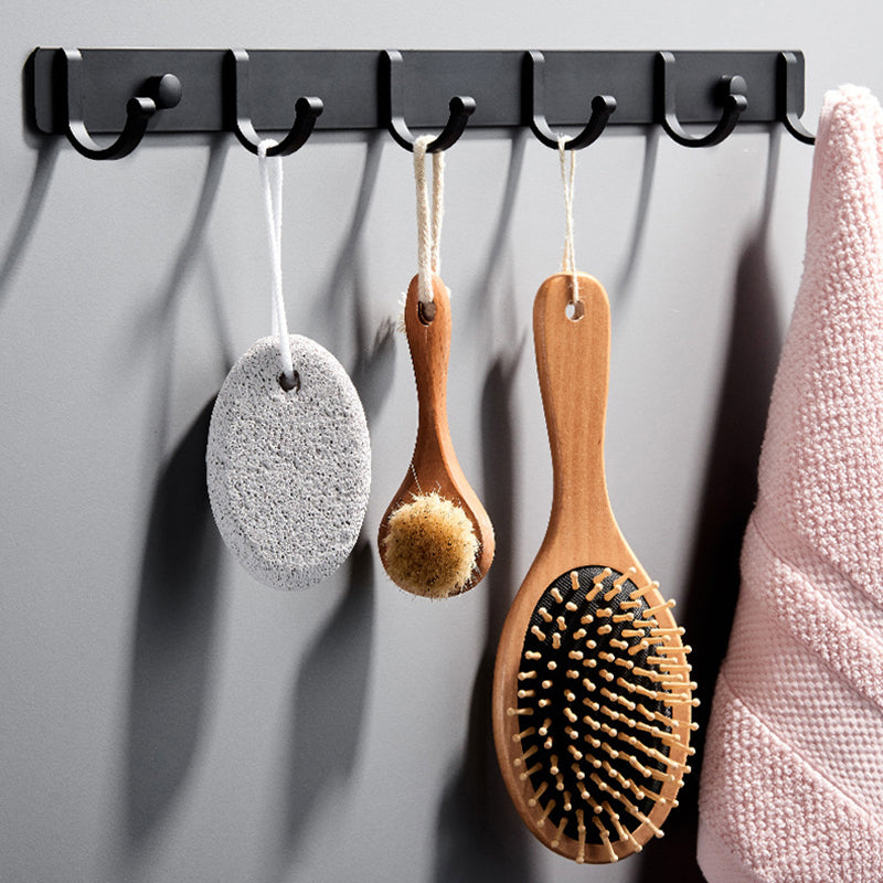 LoungeYard | Modern Bathroom Accessory Set Silver/Black Bathroom Accessory Kit — product view 2