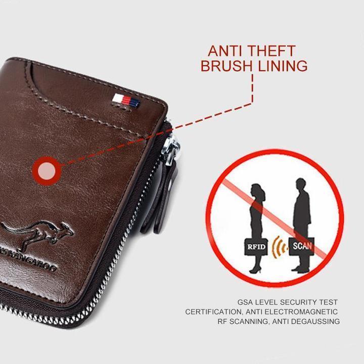 LoungeYard | Men's Essentials-Multi-functional RFID Blocking Waterproof Durable PU Leather Wallet — product view 6