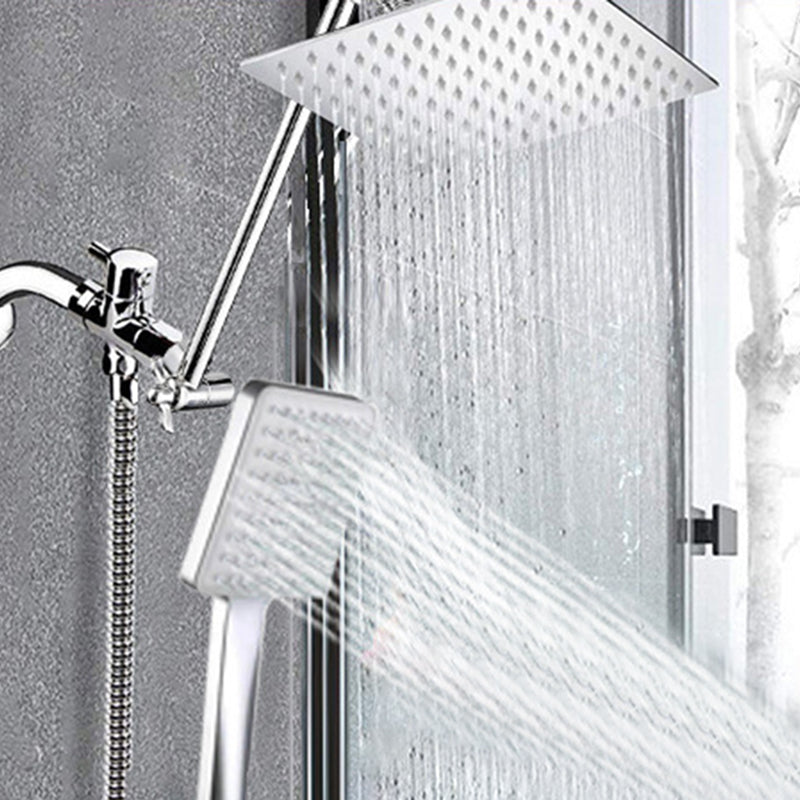 LoungeYard | Contemporary Shower Combination Dual Shower Head Ceiling Mounted Metal Square Shower Head — product view 1