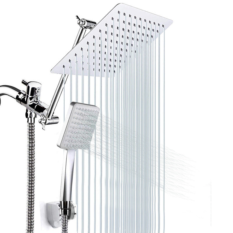 LoungeYard | Contemporary Shower Combination Dual Shower Head Ceiling Mounted Metal Square Shower Head — product view 2