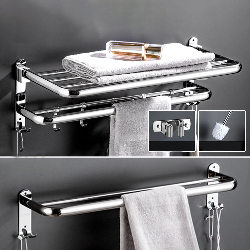 LoungeYard | modern bathroom accessories set stainless steel towel holder bathroom shelf bathroom set — product view 1