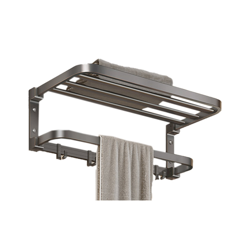 LoungeYard | Modern Bathroom Accessories Set Gray Towel Bar Bathroom Shelf Bathroom Hardware — product view 4