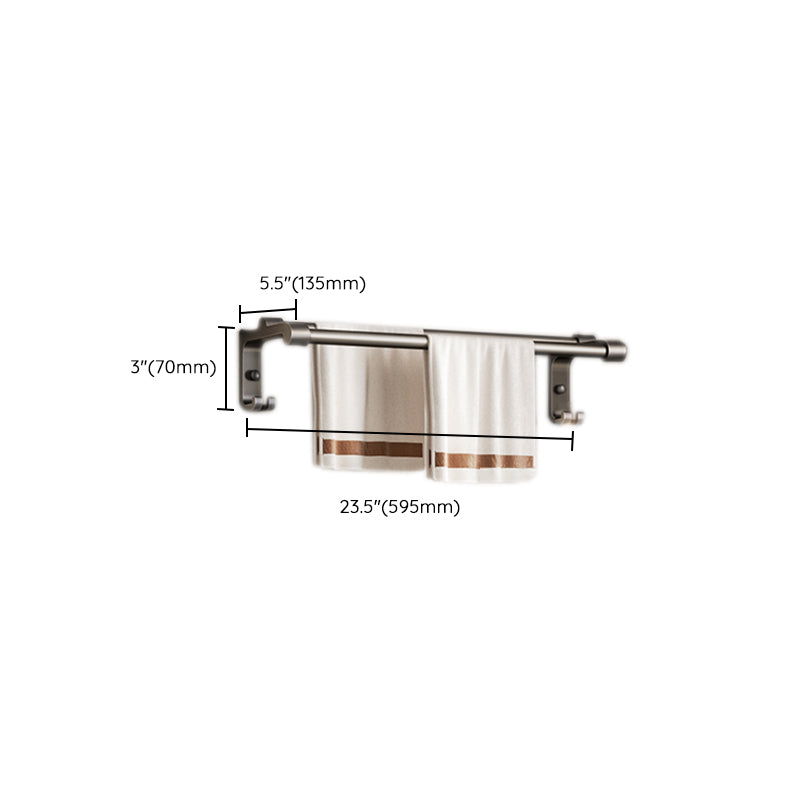 LoungeYard | Modern Bathroom Accessories Set Gray Towel Bar Bathroom Shelf Bathroom Hardware — product view 7
