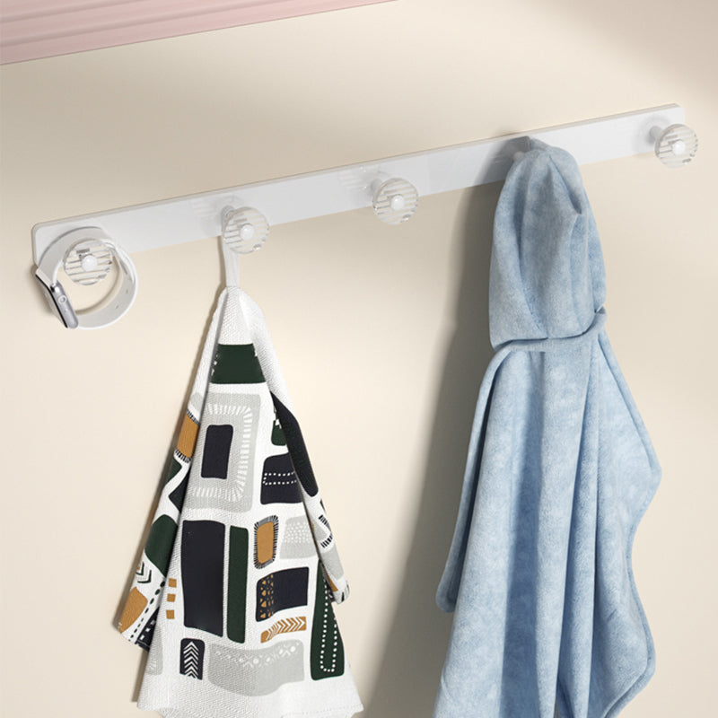 LoungeYard | White Bathroom Accessory Set Metal & Acrylic Bathroom Set with Bath Shelf/Towel Hook — product view 1