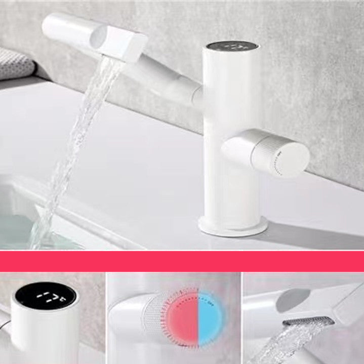LoungeYard | Modern Vessel Sink Faucet Copper 1-Handle Low Arc Vessel Faucet for the Bathroom — product view 7