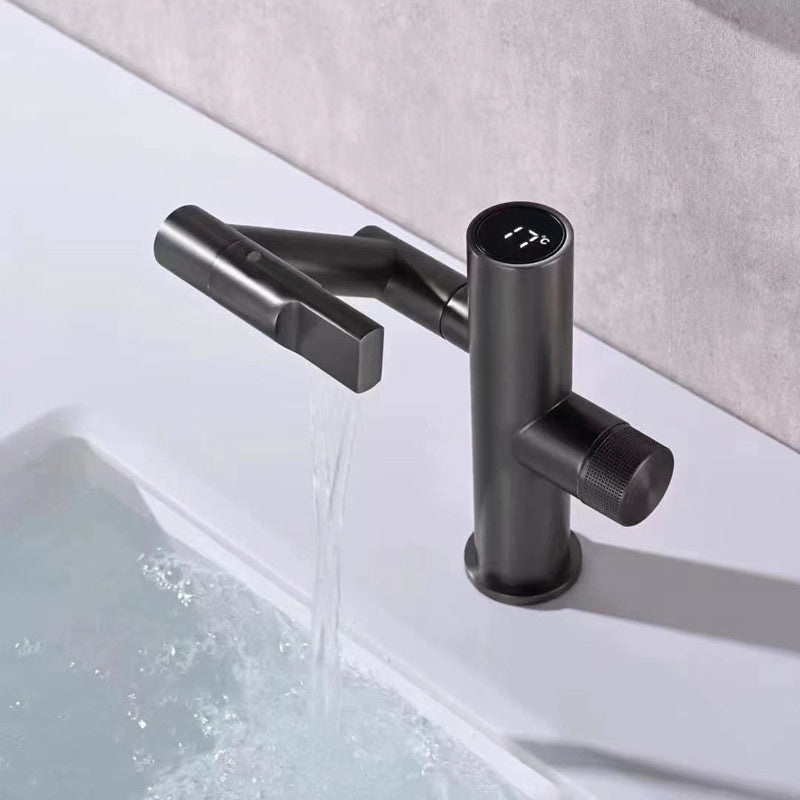 LoungeYard | Modern Vessel Sink Faucet Copper 1-Handle Low Arc Vessel Faucet for the Bathroom — product view 1