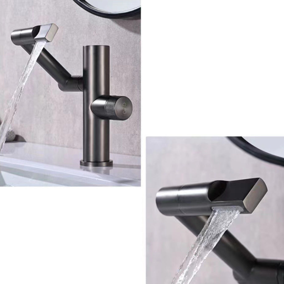 LoungeYard | Modern Vessel Sink Faucet Copper 1-Handle Low Arc Vessel Faucet for the Bathroom — product view 5
