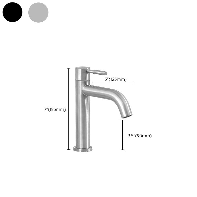 LoungeYard | Industrial vessel fitting stainless steel lever handle sink faucet — product view 3