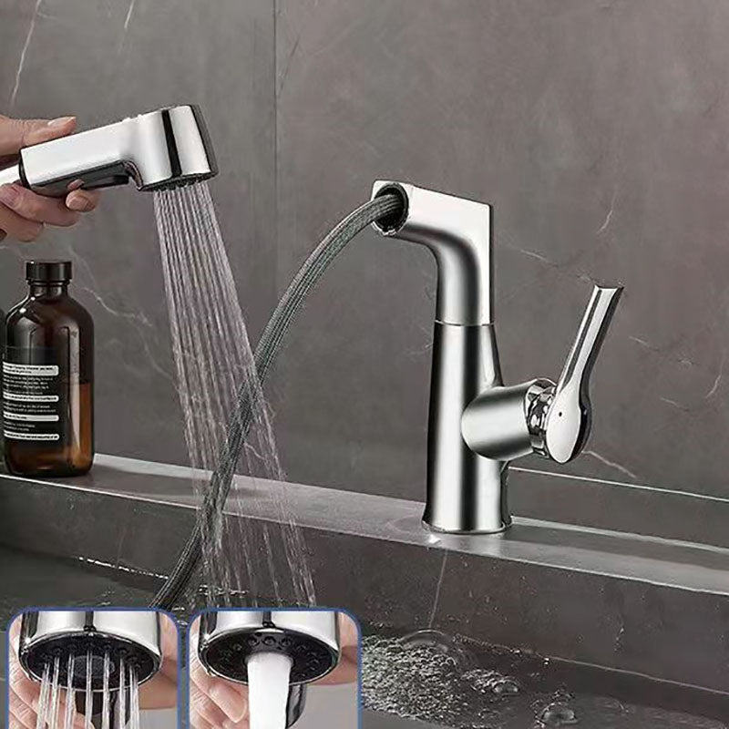 LoungeYard | Modern centerset faucet with single lever handle for countertop sink bathroom fixture — product view 1