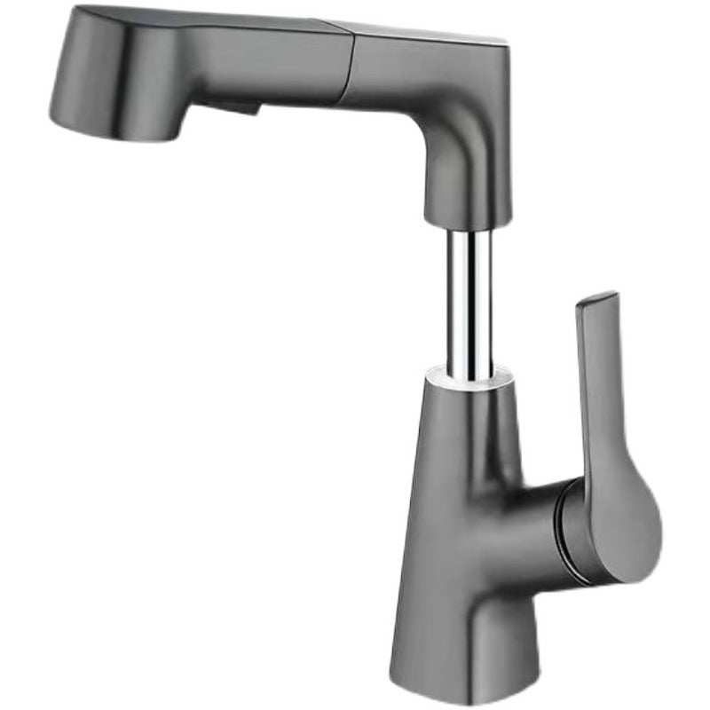 LoungeYard | Modern centerset faucet with single lever handle for countertop sink bathroom fixture — product view 5