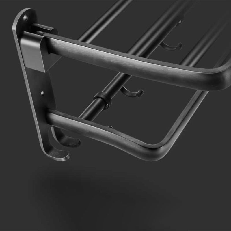 LoungeYard | Modern Aluminum Bathroom Hardware Set Black Bathroom Accessory Set — product view 2