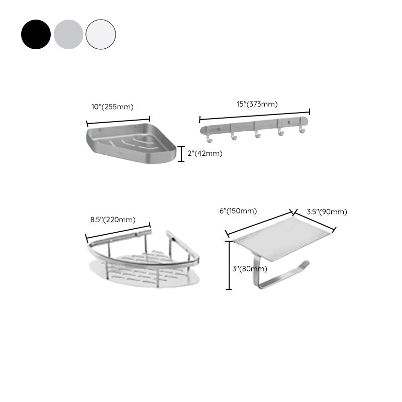 LoungeYard | Modern Bathroom Accessories Set Paper Holder Bathroom Shelf Bath Hardware Set — product view 4