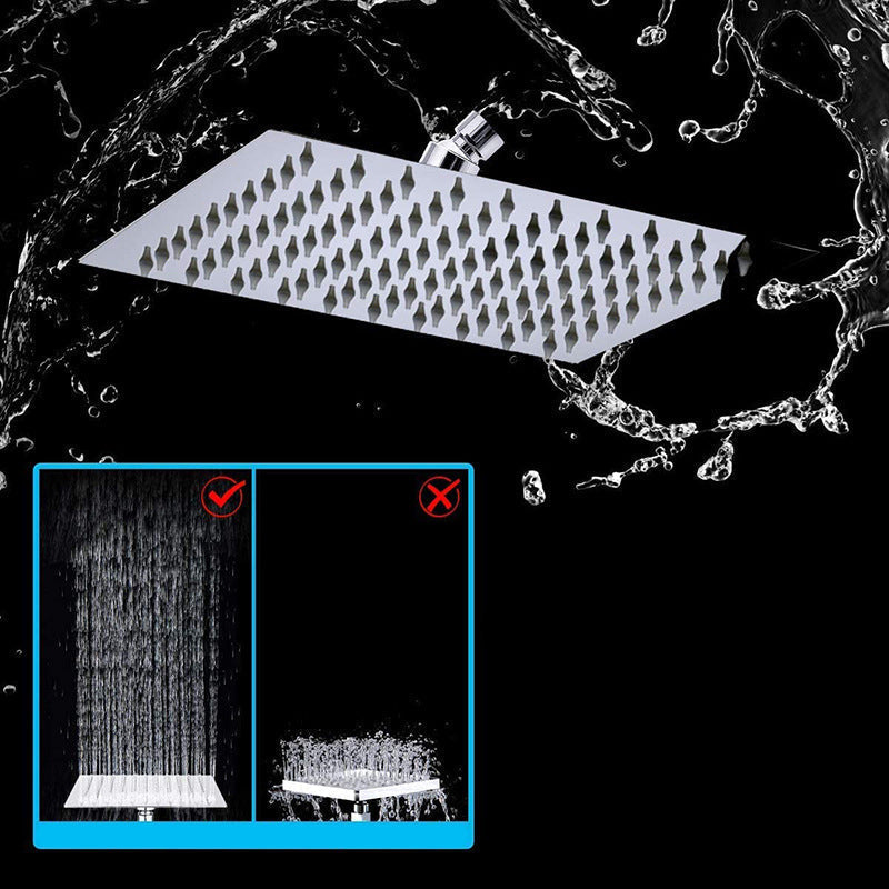 LoungeYard | Modern Pull-Down Dual Showerhead Square High Arch Showerhead Combination — product view 2