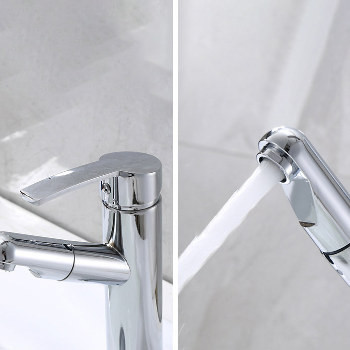LoungeYard | Contemporary Style Faucet Single Handle Basin Mixer Bathroom Faucet — product view 6