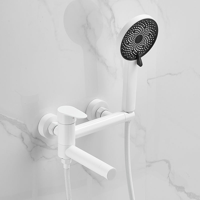 LoungeYard | Wall-mounted metal bathtub faucet low arch single lever bathtub faucet trim — product view 5