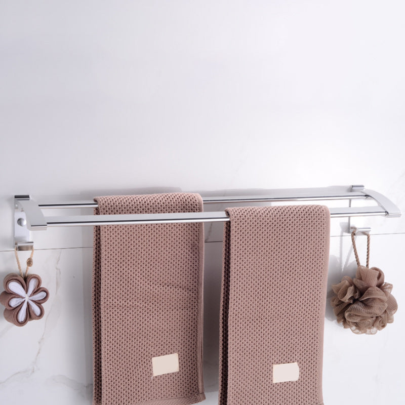 LoungeYard | Modern 5-piece bathroom accessory set with triangular bath shelf — product view 2
