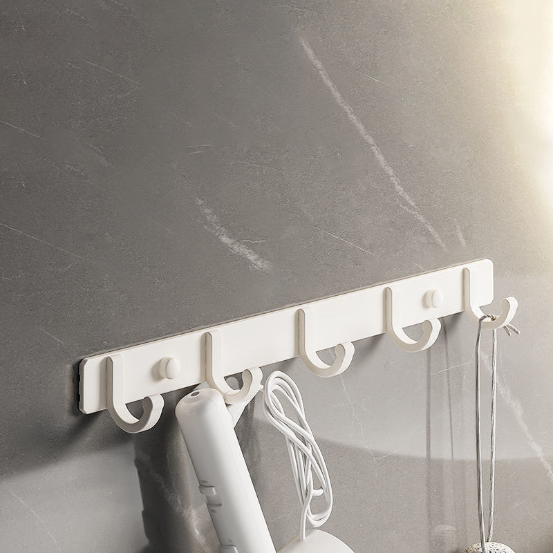 LoungeYard | White contemporary bathroom accessory set stainless steel aluminum bathroom set — product view 1