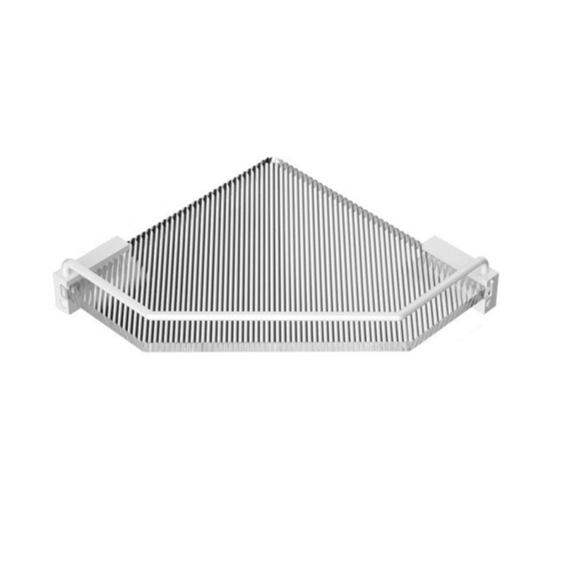 LoungeYard | White & clear acrylic bathroom accessory set with towel holder/paper holder/robe hooks — product view 4