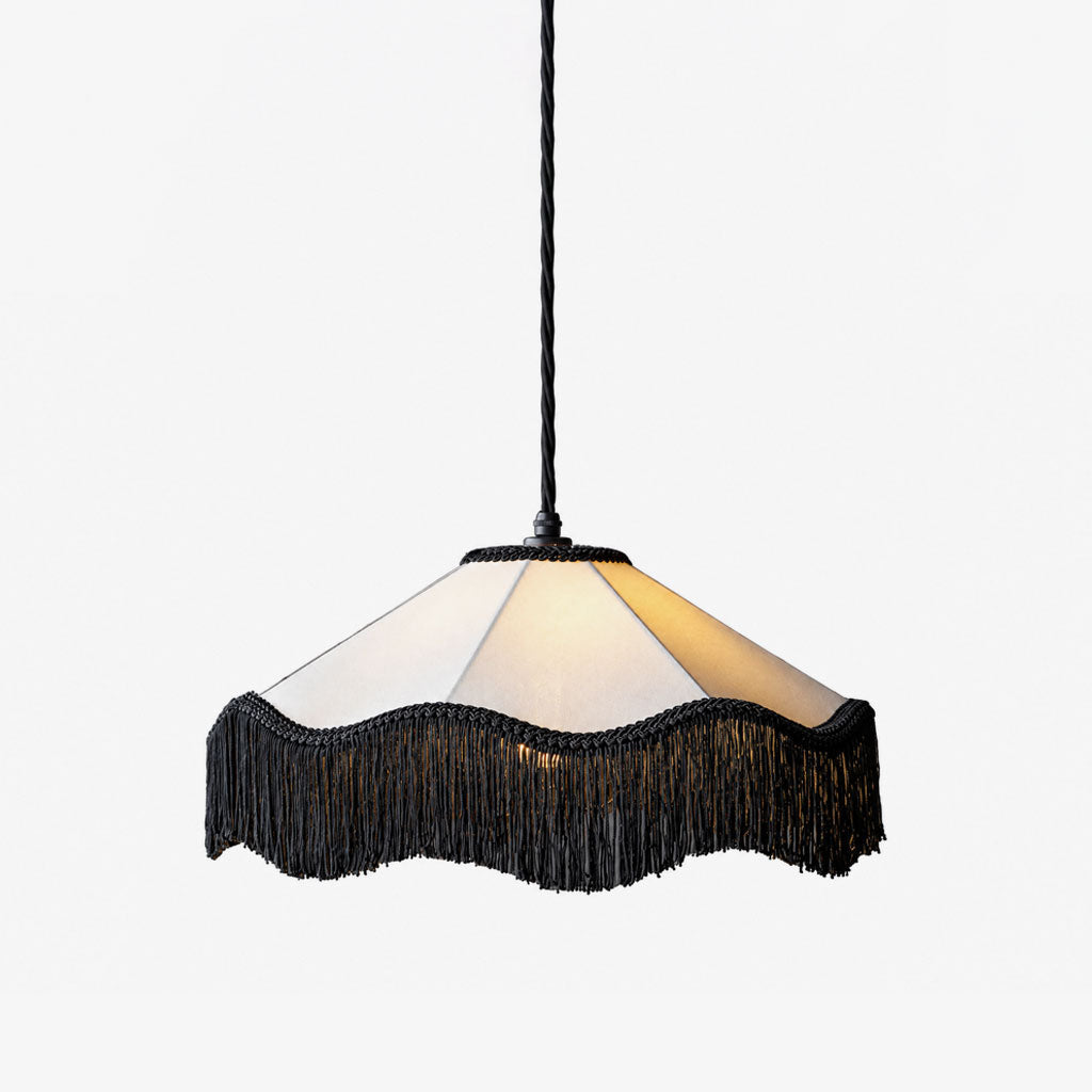 Mantilla Tasseled Fabric Pendant Lamp — product view 1