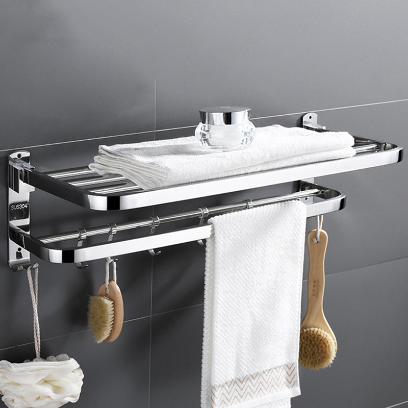 LoungeYard | Silver/Black Bathroom Hardware Set Modern Bathroom Accessories Hardware Set — product view 2