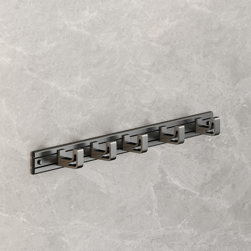 LoungeYard | Modernism Aluminum Bathroom Accessories Set Gray Metal Bathroom Set with Towel Holder/Bath Shelf — product view 1