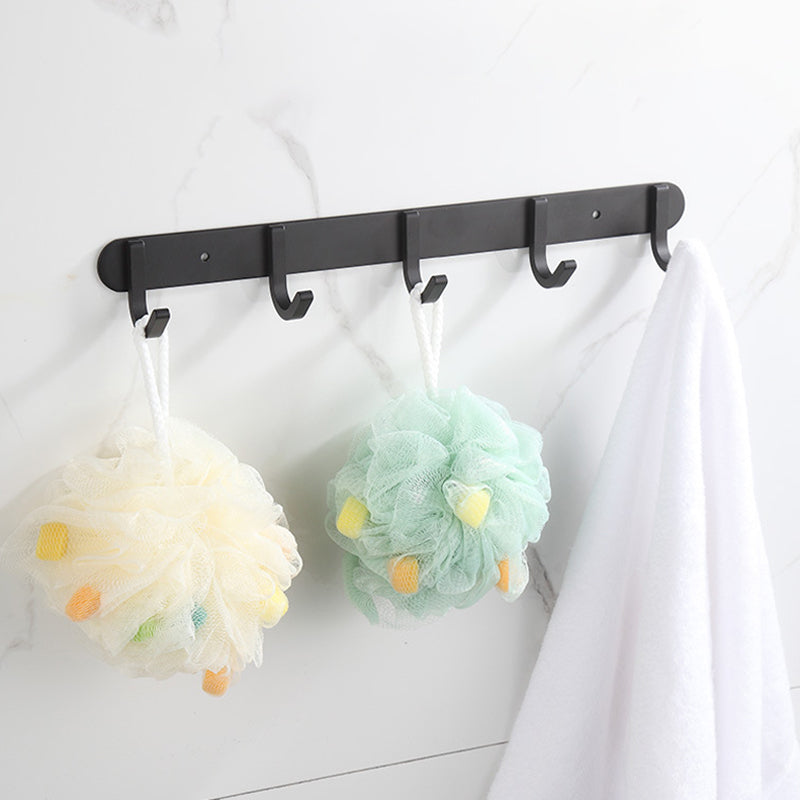 LoungeYard | Modern Matt Black Bathroom Shelf Paper Holder Bathroom Accessory Set — product view 1