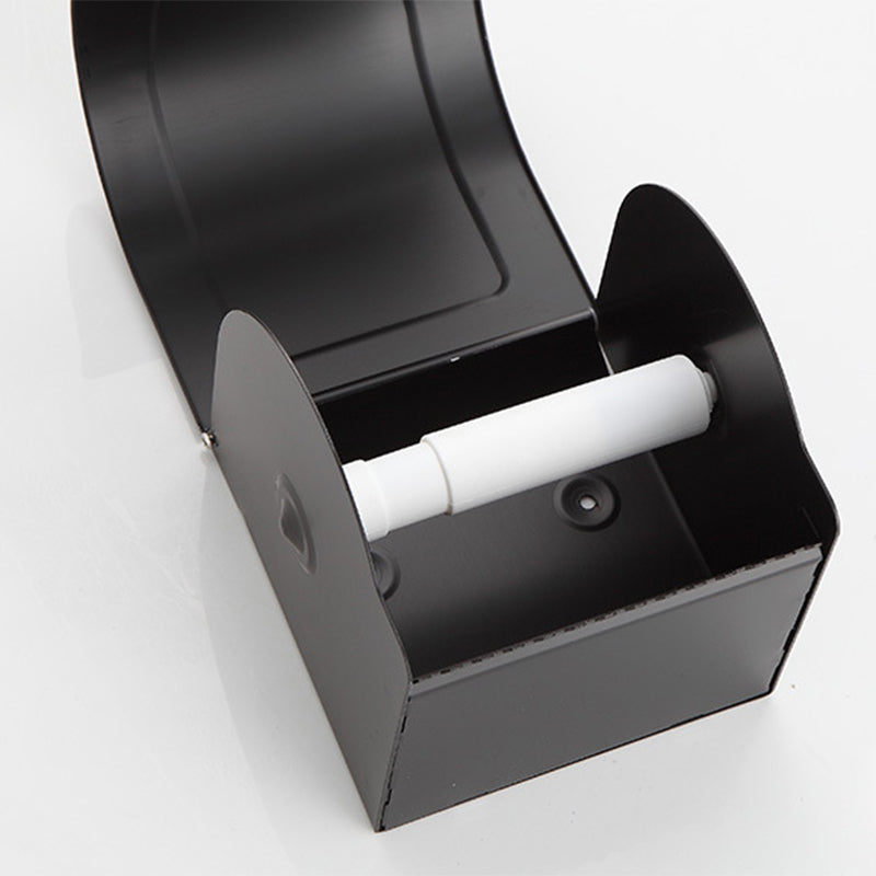 LoungeYard | Modern Matt Black Bathroom Shelf Paper Holder Bathroom Accessory Set — product view 5