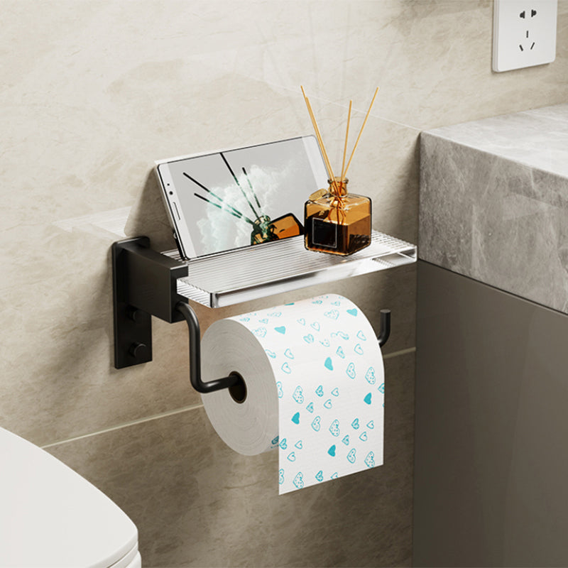 LoungeYard | Modern Bath Accessories Set Black Towel Bar Bath Shelf Bathroom Fixtures Set — product view 6