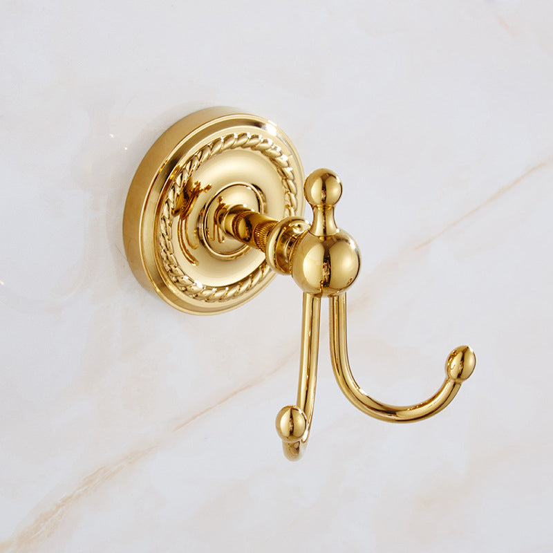 LoungeYard | Traditional Golden Bath Accessory Set Copper Bathroom Accessory Kit — product view 1