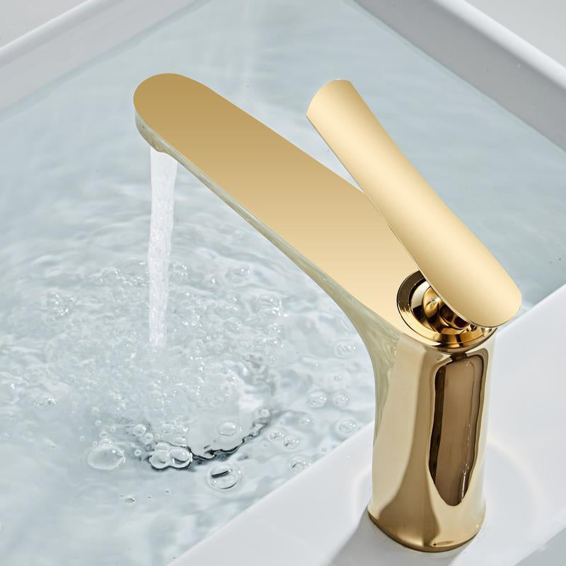 LoungeYard | Light Luxury Sink Faucet 6.69" H Modern Brass Sink Faucet — product view 4